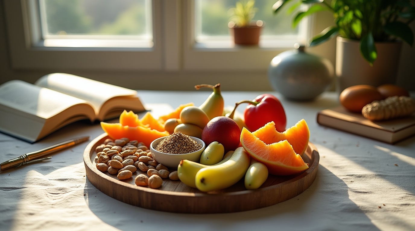 Assiette de fruits de mer avec noix et graines illustrant les bienfaits des oméga-3 pour la mémoire.