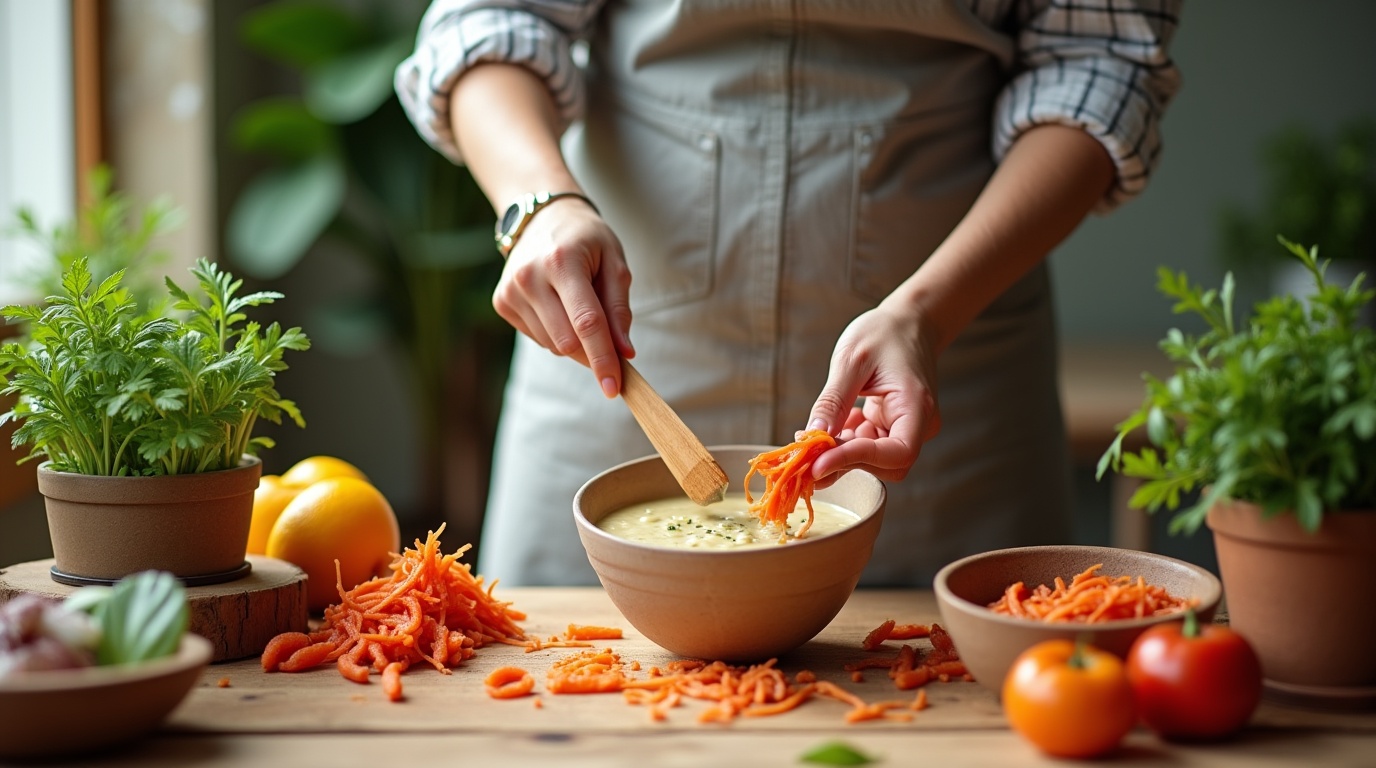 Femme préparant des aliments probiotiques pour renforcer l'immunité